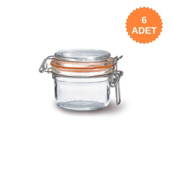 Le Parfait Super Terrines Klipsli/Contalı Cam Kavanoz 125 ml (6 Adet)